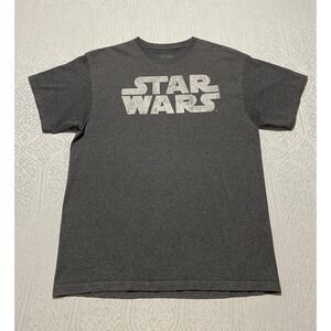 Fifth Sun Star Wars Graphic Tee Mens Large Charcoal Gray Distressed Logo Shirt